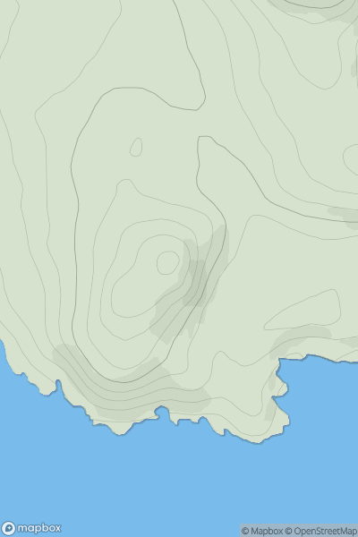 Thumbnail image for Beinn a' Deas [North Uist, South Uist and Nearby Islands] showing contour plot for surrounding peak
